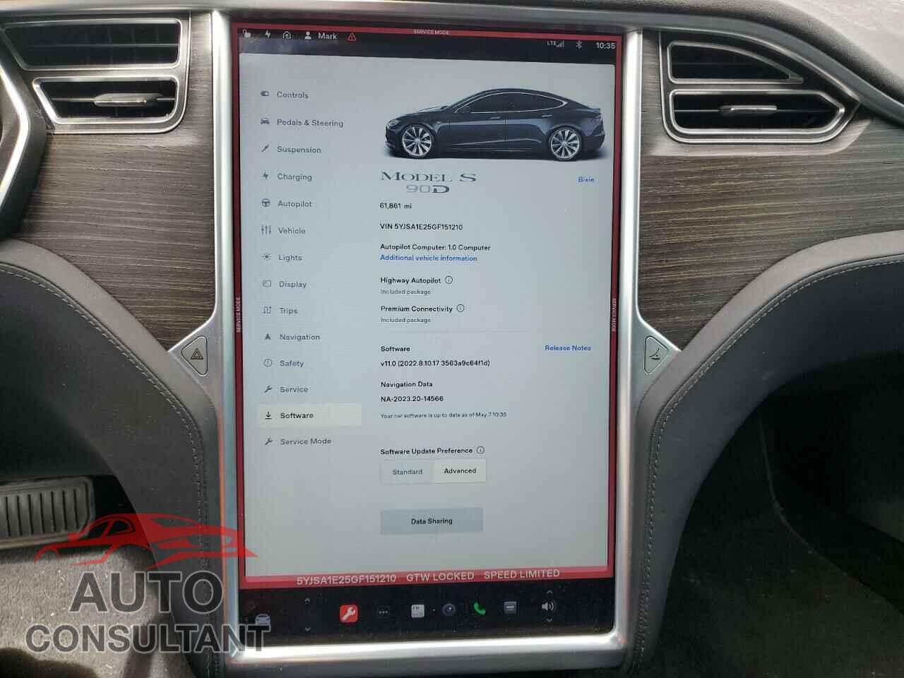 TESLA MODEL S 2016 - 5YJSA1E25GF151210