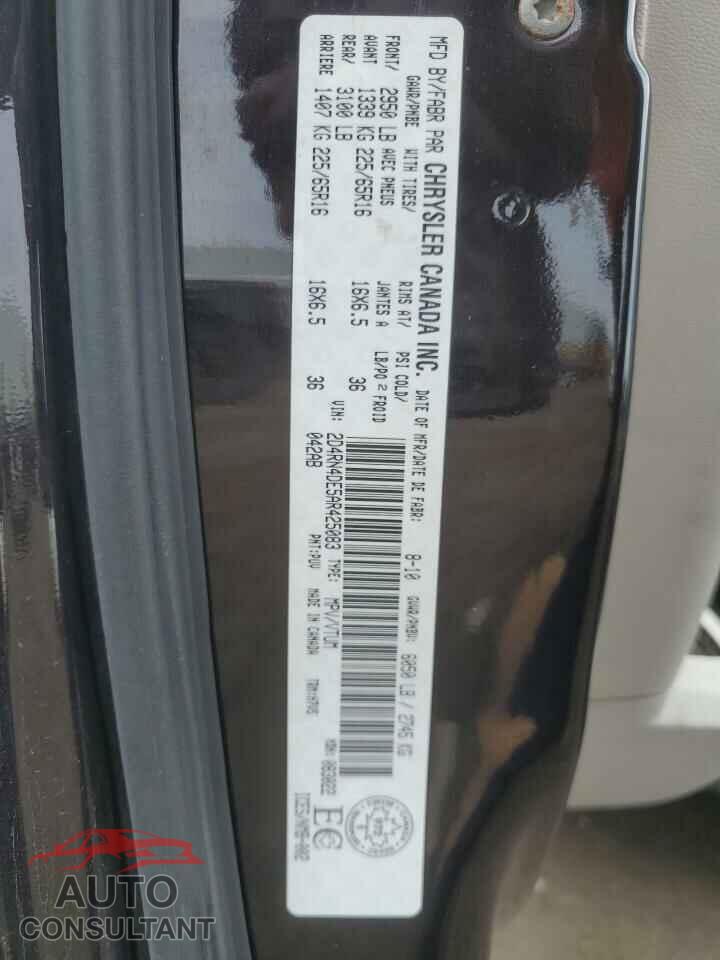 DODGE CARAVAN 2010 - 2D4RN4DE5AR425083