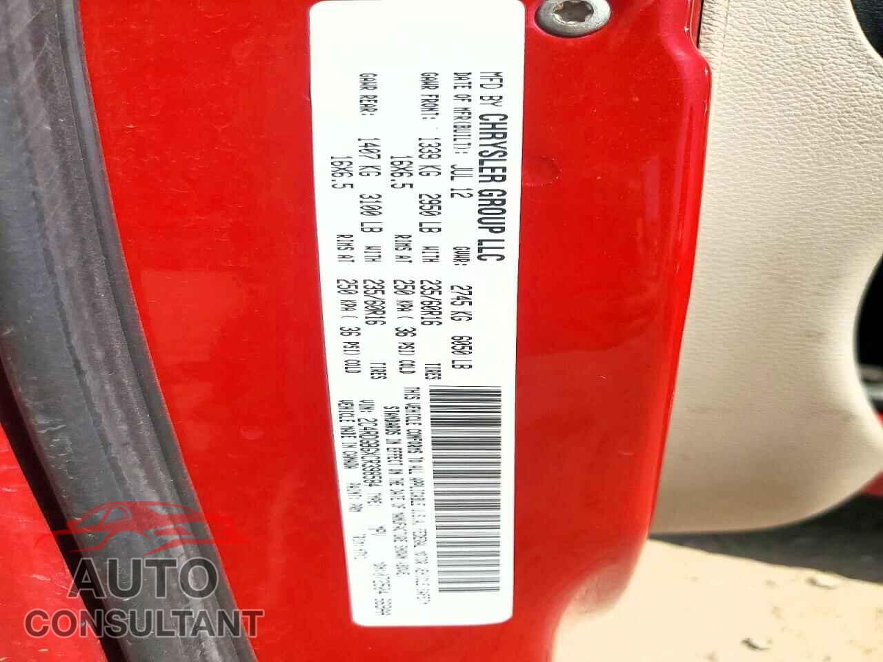 DODGE CARAVAN 2012 - 2C4RDGBGXCR398584