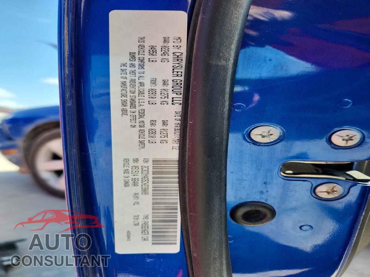 DODGE CHALLENGER 2012 - 2C3CDYAG5CH239009