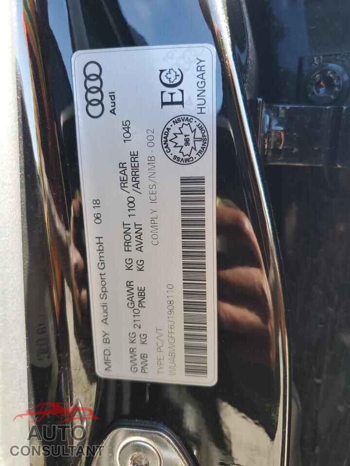 AUDI RS3 2018 - WUABWGFF6J1908110