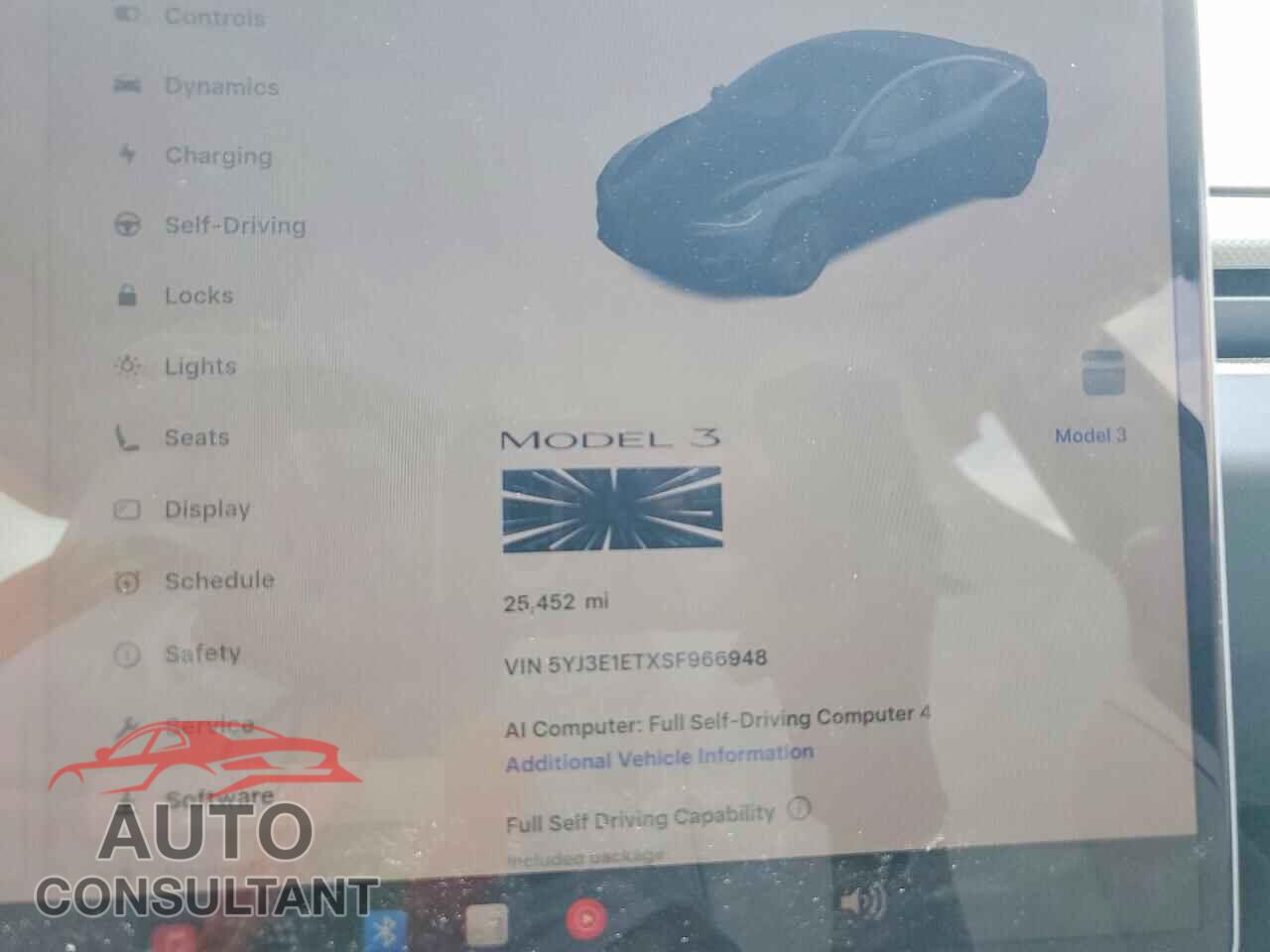 TESLA MODEL 3 2025 - 5YJ3E1ETXSF966948