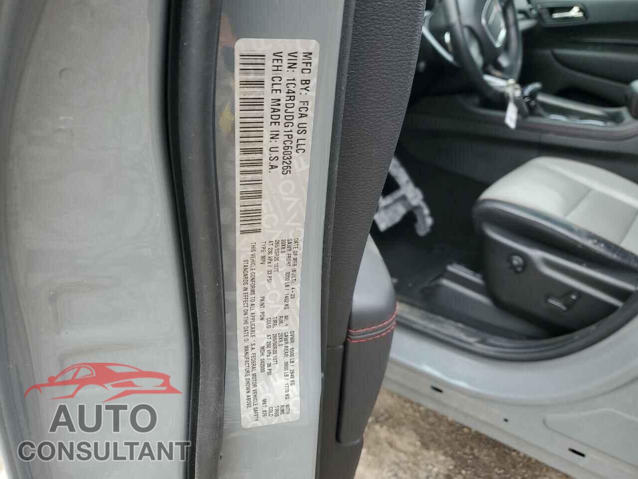 DODGE DURANGO 2023 - 1C4RDJDG1PC603265