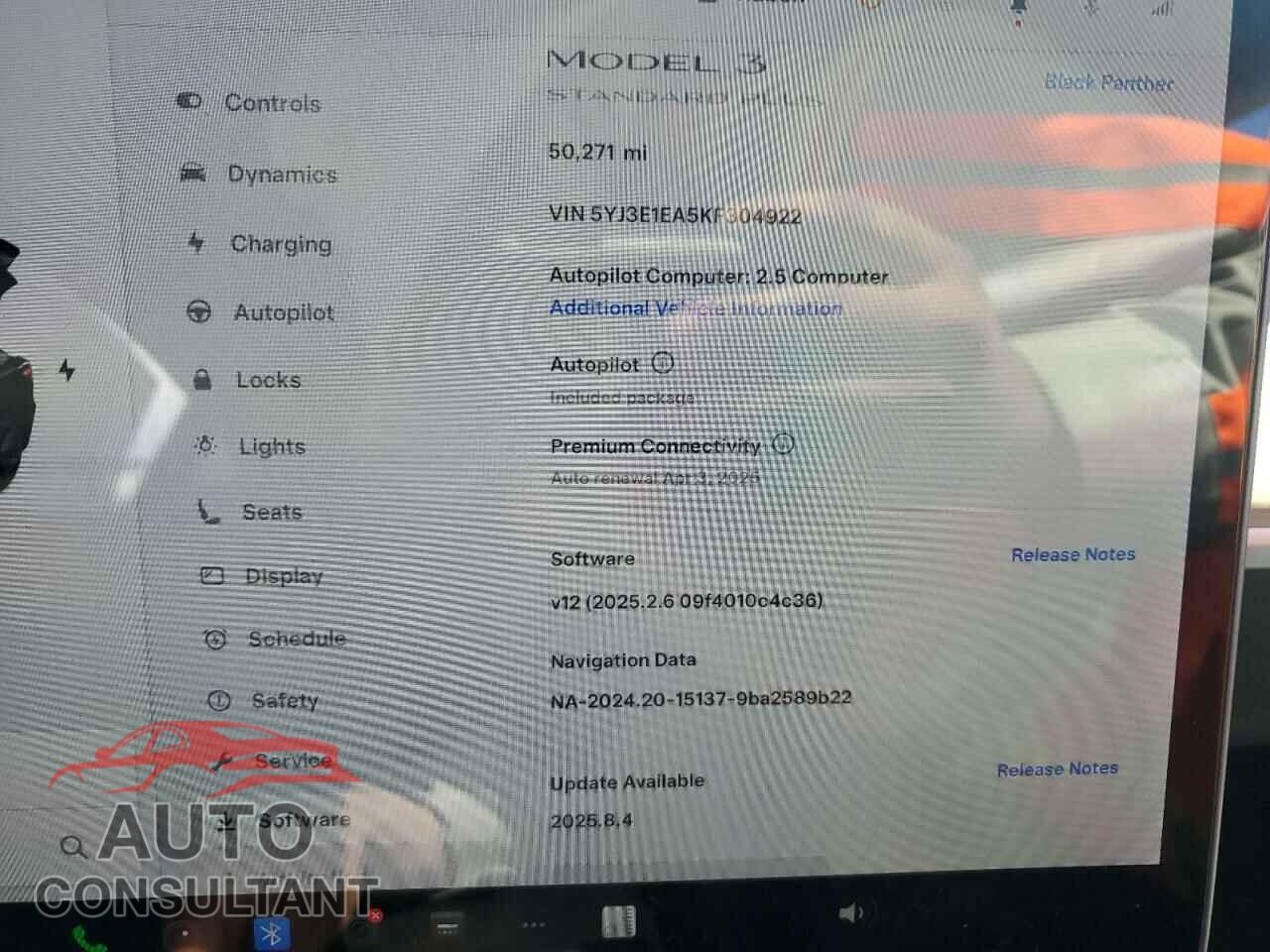 TESLA MODEL 3 2019 - 5YJ3E1EA5KF304922