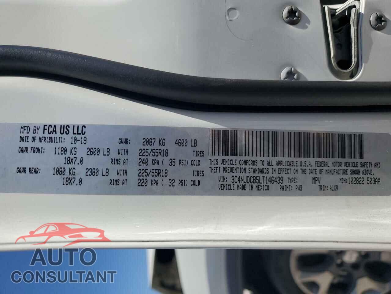 JEEP COMPASS 2020 - 3C4NJDCB5LT146439