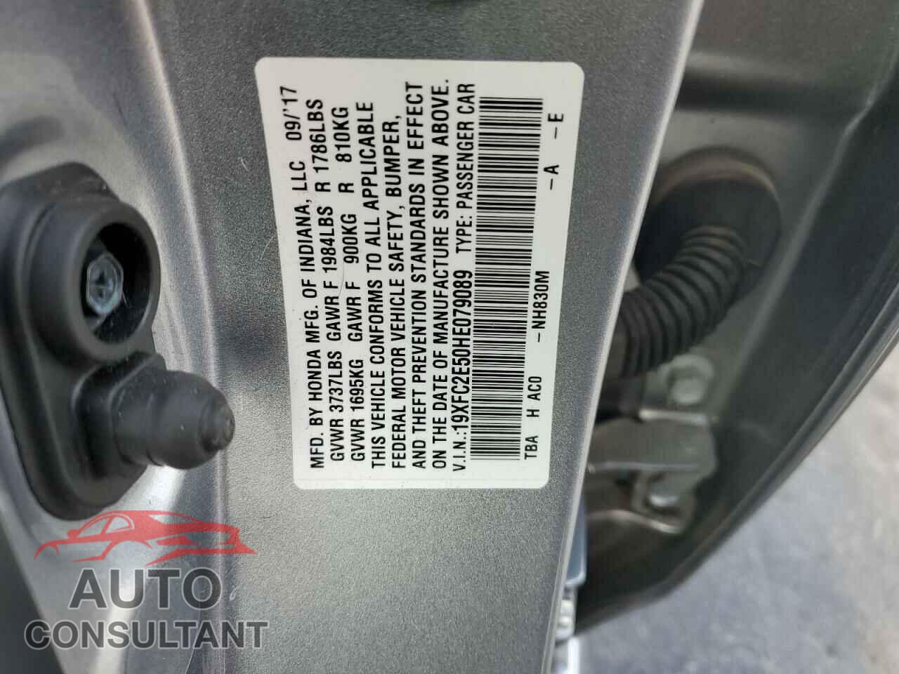 HONDA CIVIC 2017 - 19XFC2E50HE079089