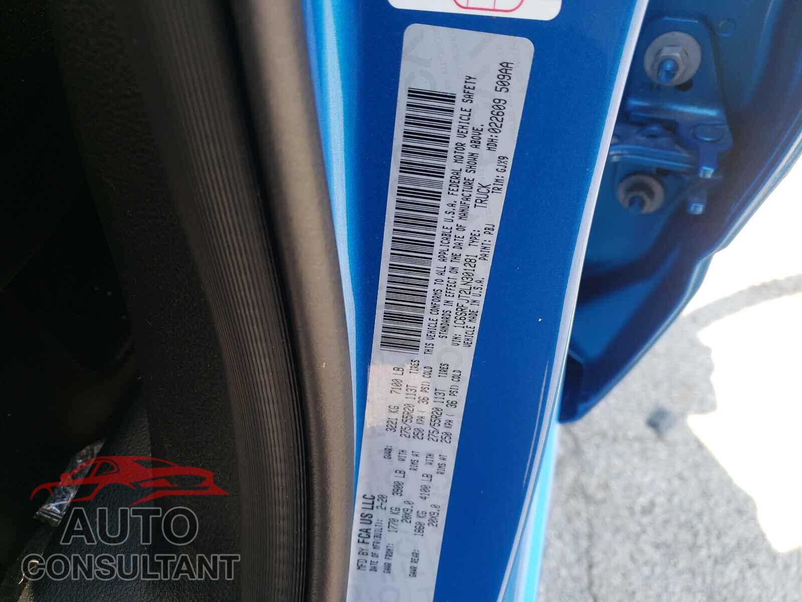 DODGE RAM 2020 - 1C6SRFJT2LN301281