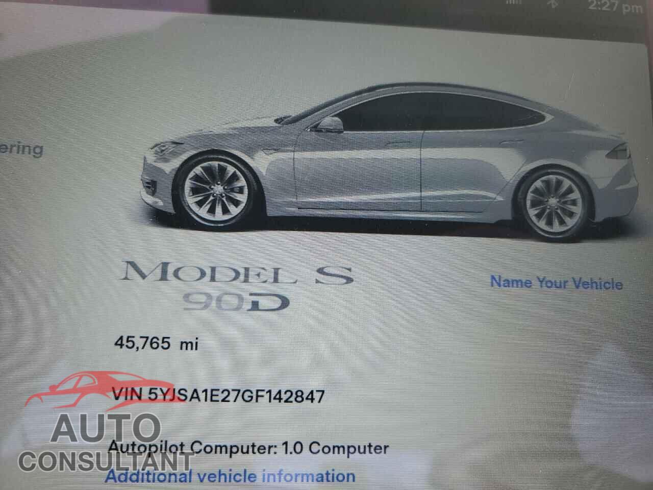 TESLA MODEL S 2016 - 5YJSA1E27GF142847