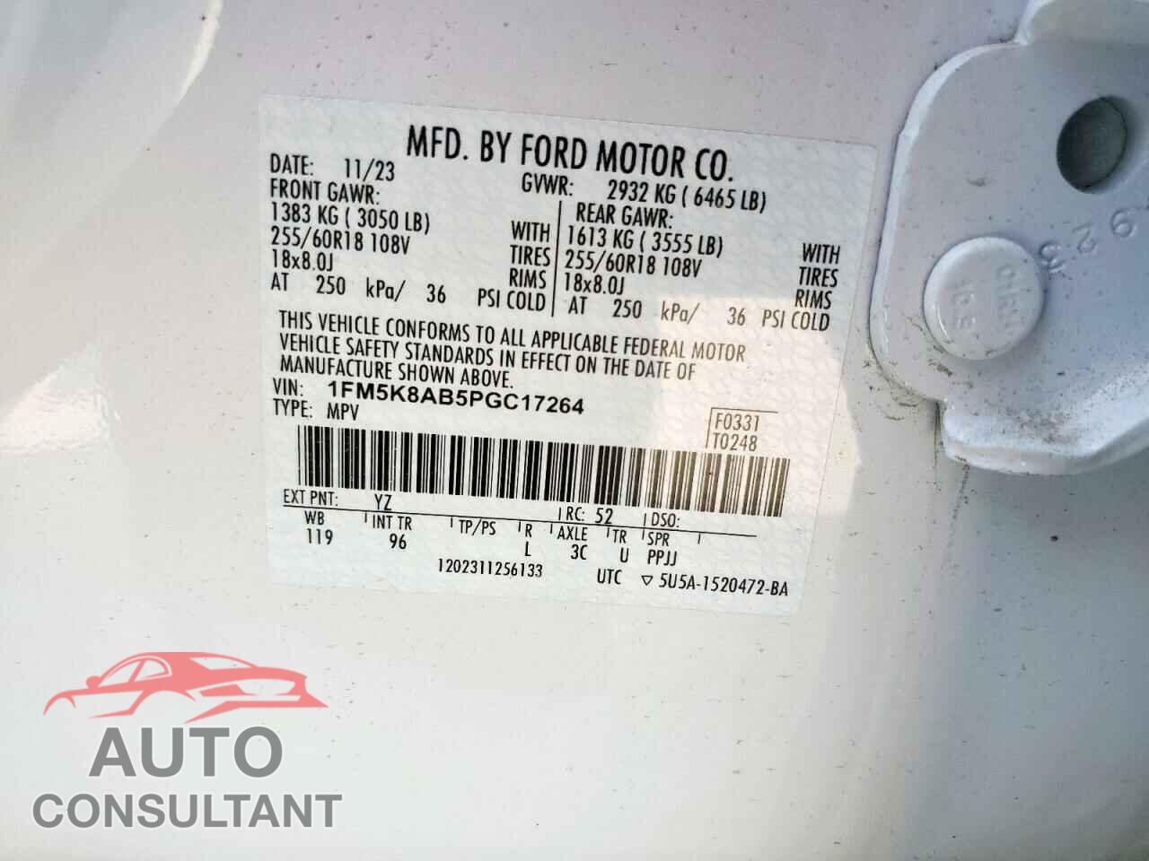 FORD EXPLORER 2023 - 1FM5K8AB5PGC17264