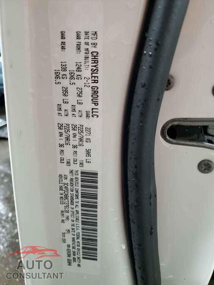 DODGE JOURNEY 2012 - 3C4PDCAB0CT276139