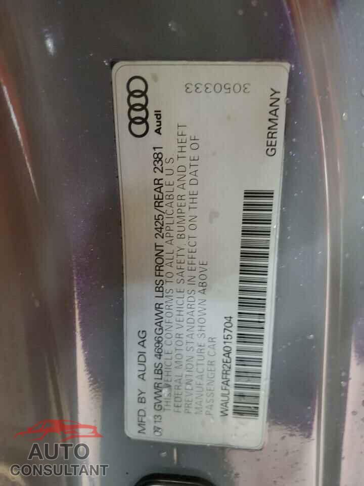 AUDI A5 2014 - WAULFAFR2EA015704