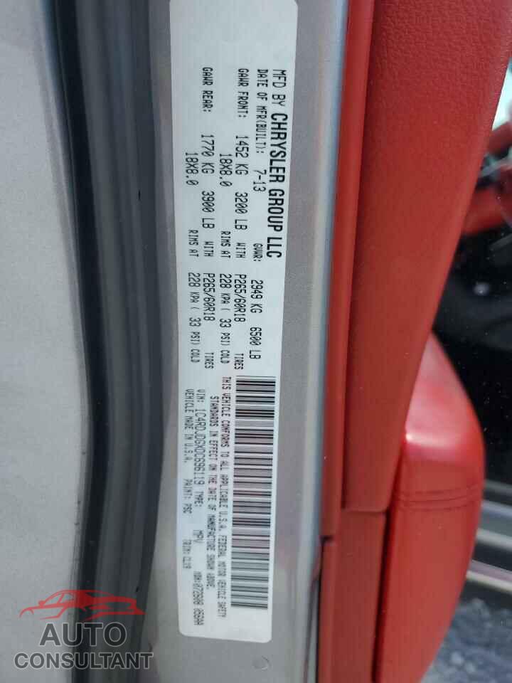 DODGE DURANGO 2013 - 1C4RDJDGXDC696119