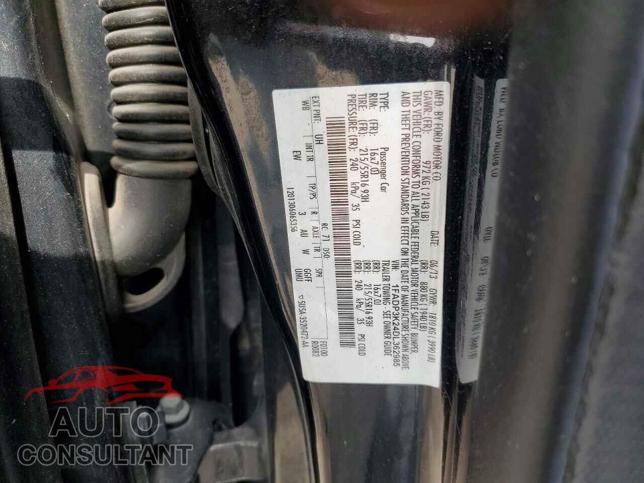 FORD FOCUS 2013 - 1FADP3K24DL362985