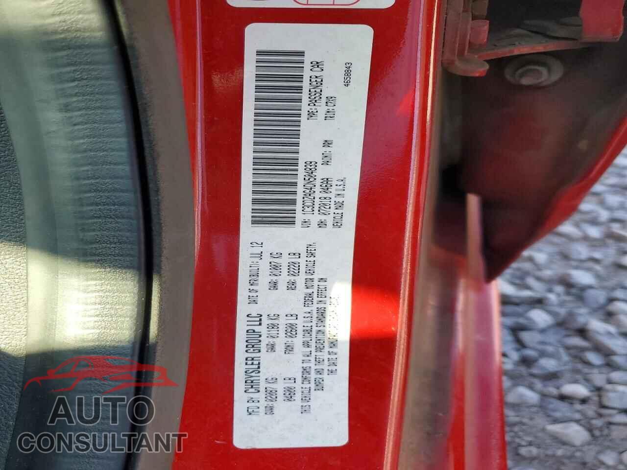 DODGE AVENGER 2013 - 1C3CDZAG4DN504839