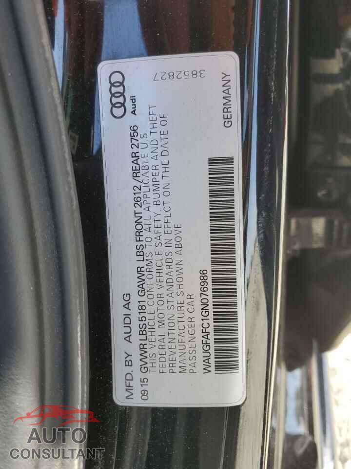 AUDI A6 2016 - WAUGFAFC1GN076986