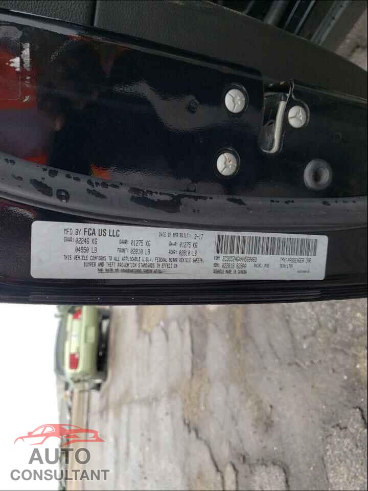 DODGE CHALLENGER 2017 - 2C3CDZAGXHH569063