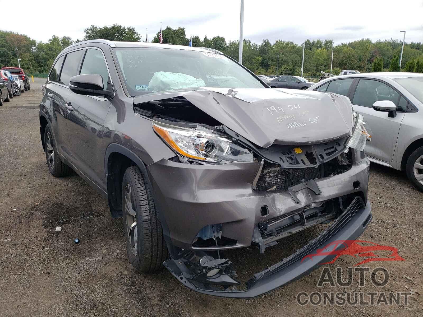 TOYOTA HIGHLANDER 2016 - 5TDJKRFH9GS331750