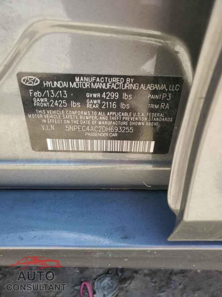 HYUNDAI SONATA 2013 - 5NPEC4AC2DH693255