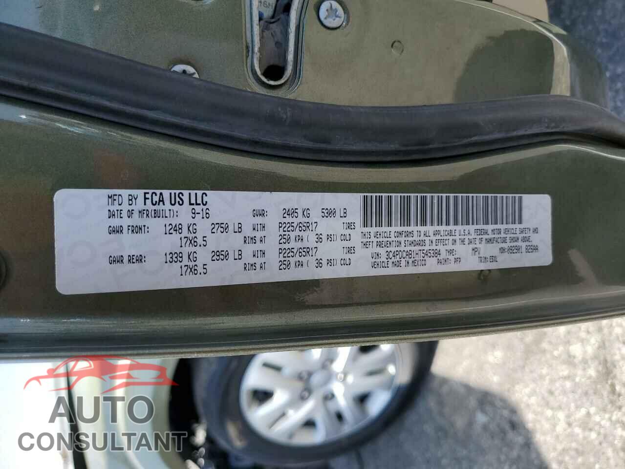 DODGE JOURNEY 2017 - 3C4PDCAB1HT545384