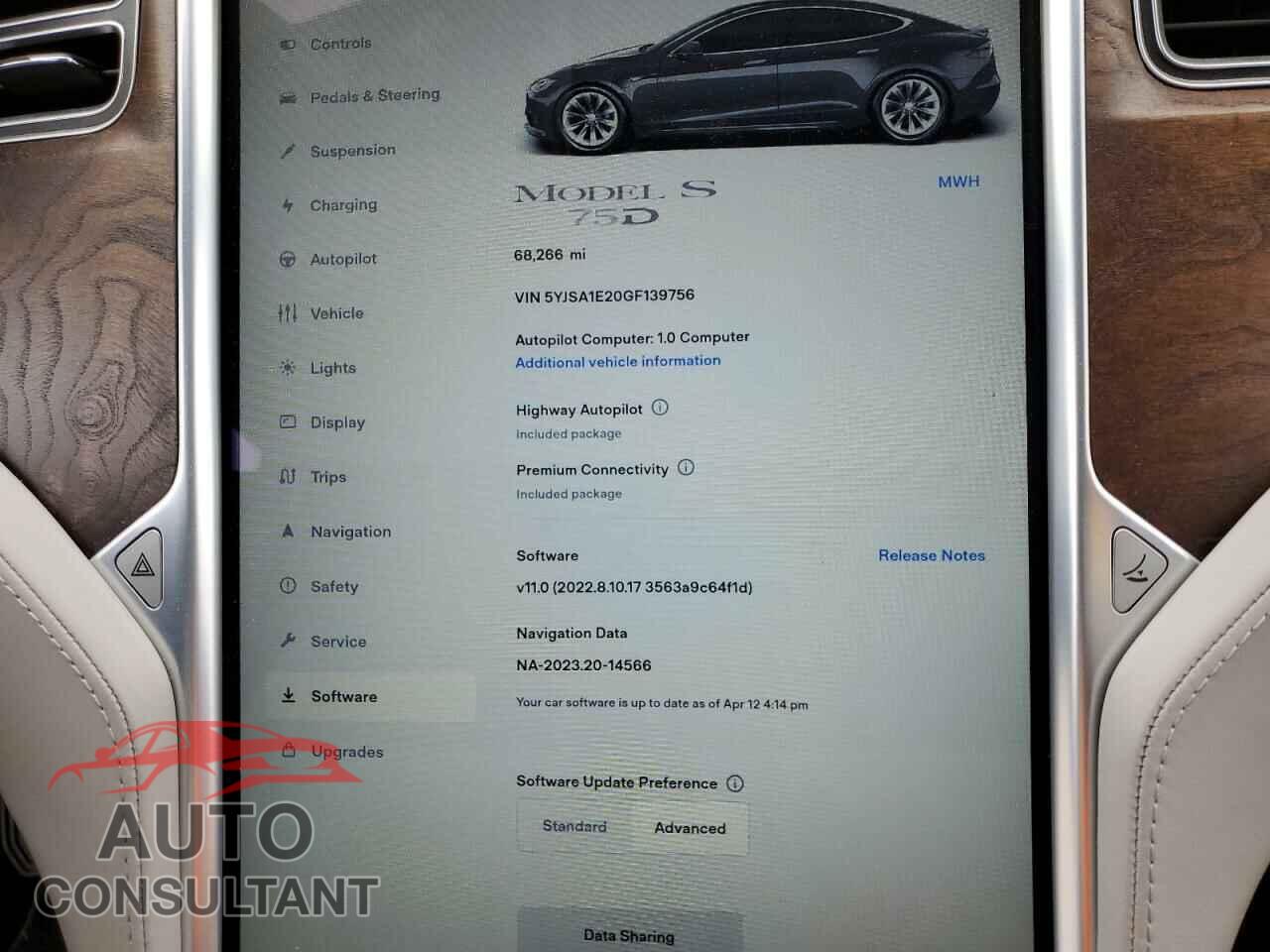 TESLA MODEL S 2016 - 5YJSA1E20GF139756