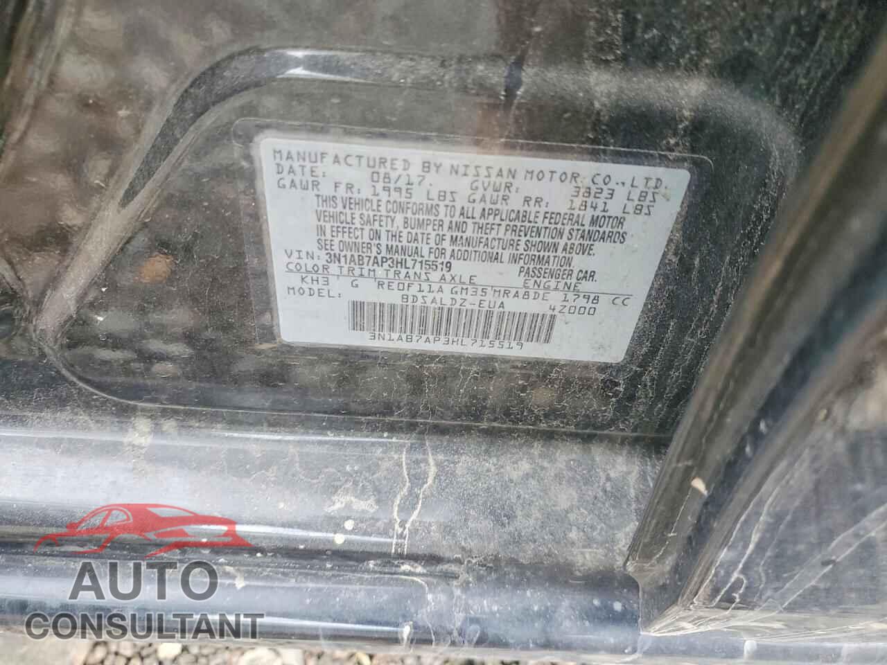 NISSAN SENTRA 2017 - 3N1AB7AP3HL715519