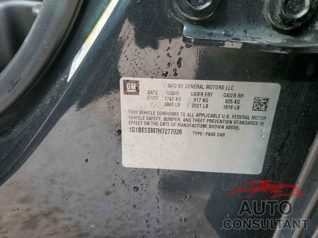 CHEVROLET CRUZE 2017 - 1G1BE5SM7H7277828