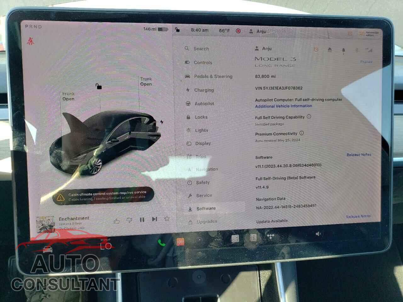 TESLA MODEL 3 2018 - 5YJ3E1EA3JF078362