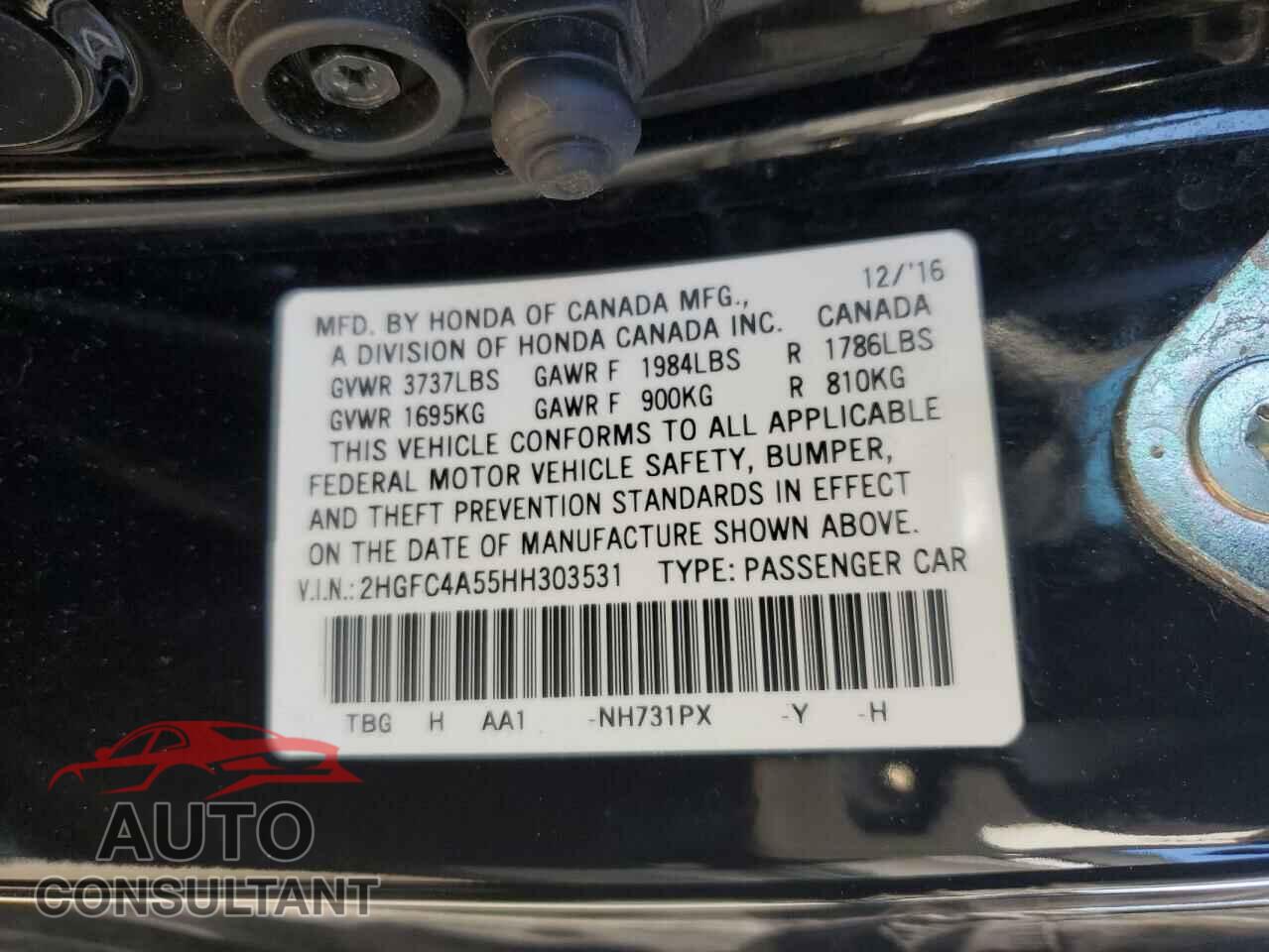 HONDA CIVIC 2017 - 2HGFC4A55HH303531