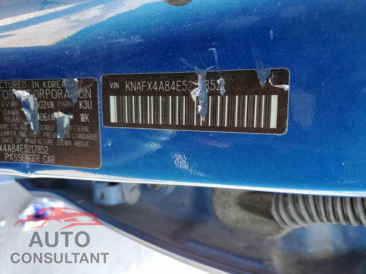 KIA FORTE 2014 - KNAFX4A84E5217852