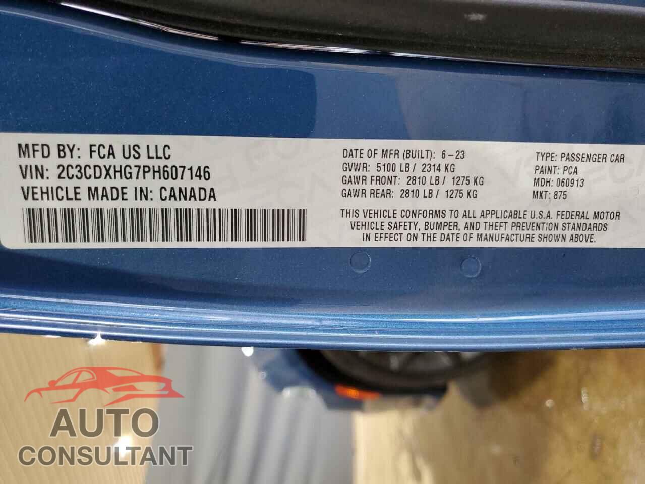 DODGE CHARGER 2023 - 2C3CDXHG7PH607146