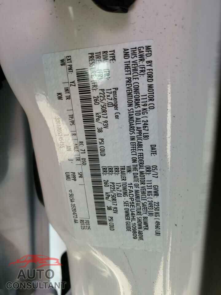 FORD CMAX 2017 - 1FADP5EU4HL109809