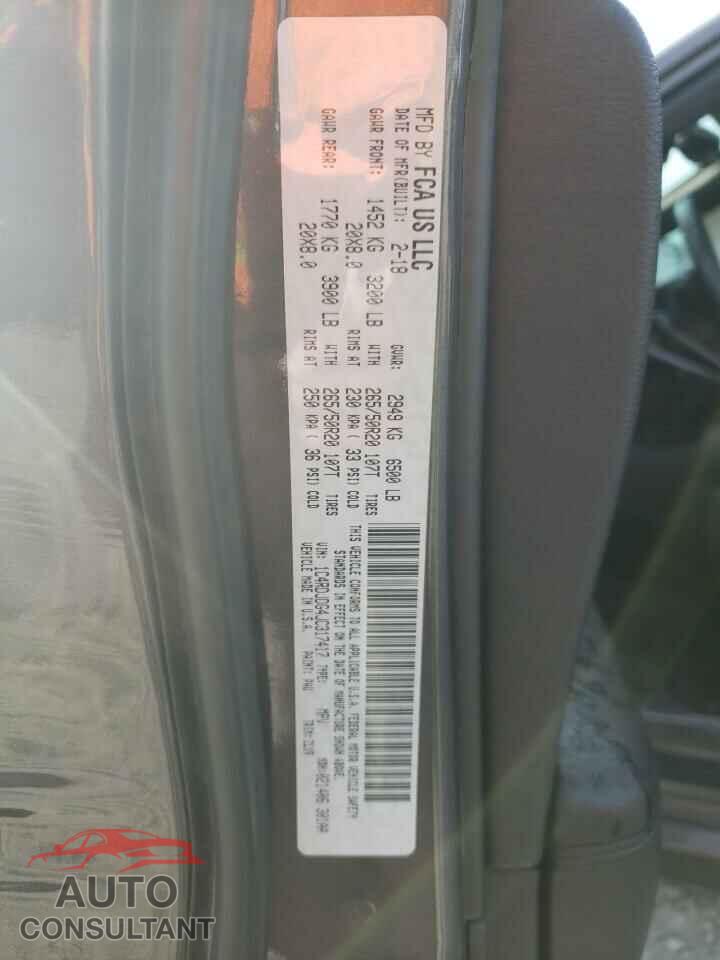 DODGE DURANGO 2018 - 1C4RDJDG4JC317417