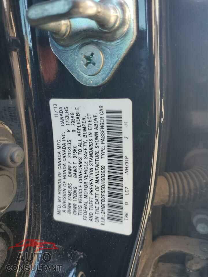HONDA CIVIC 2013 - 2HGFB2F55DH603659