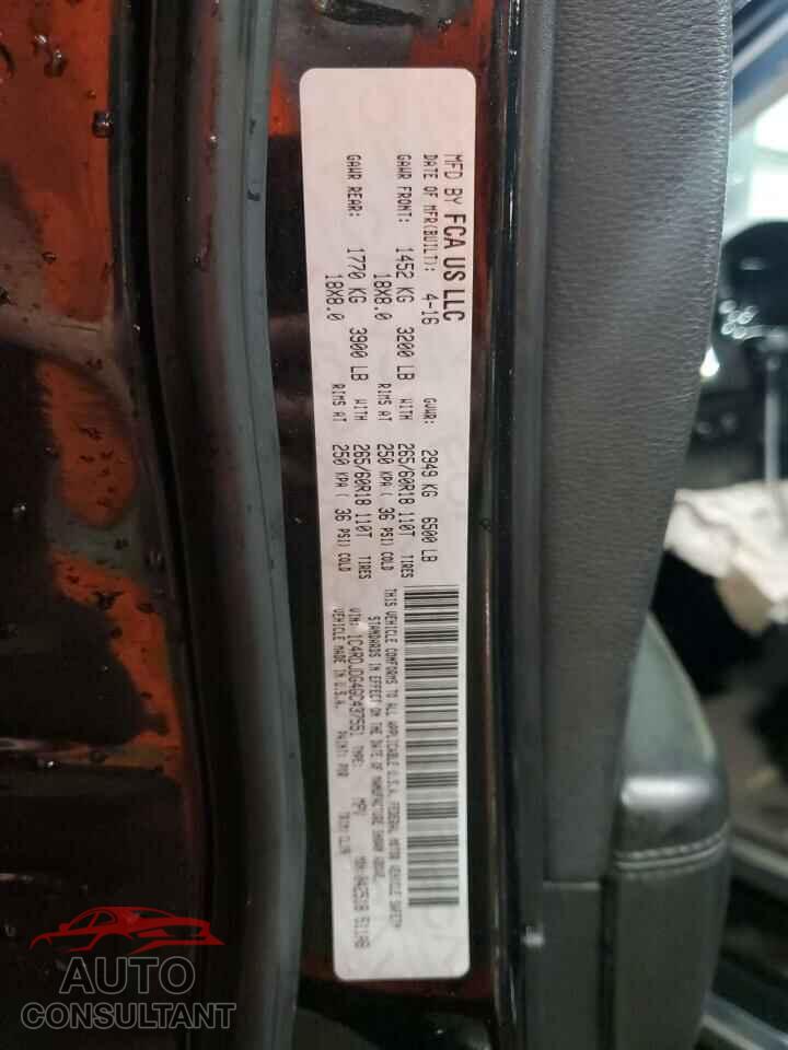 DODGE DURANGO 2016 - 1C4RDJDG4GC437551