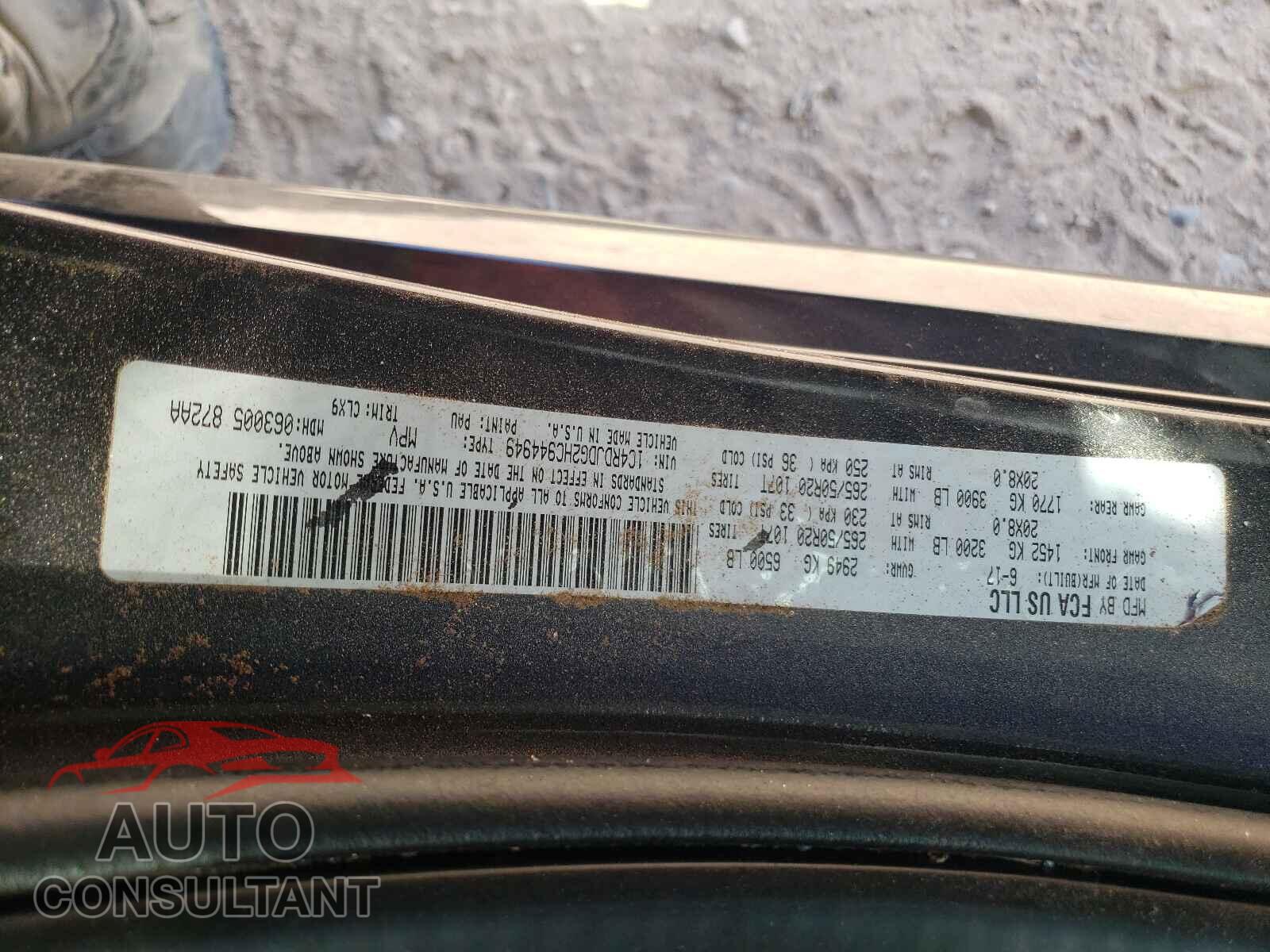 DODGE DURANGO 2017 - 1C4RDJDG2HC944949