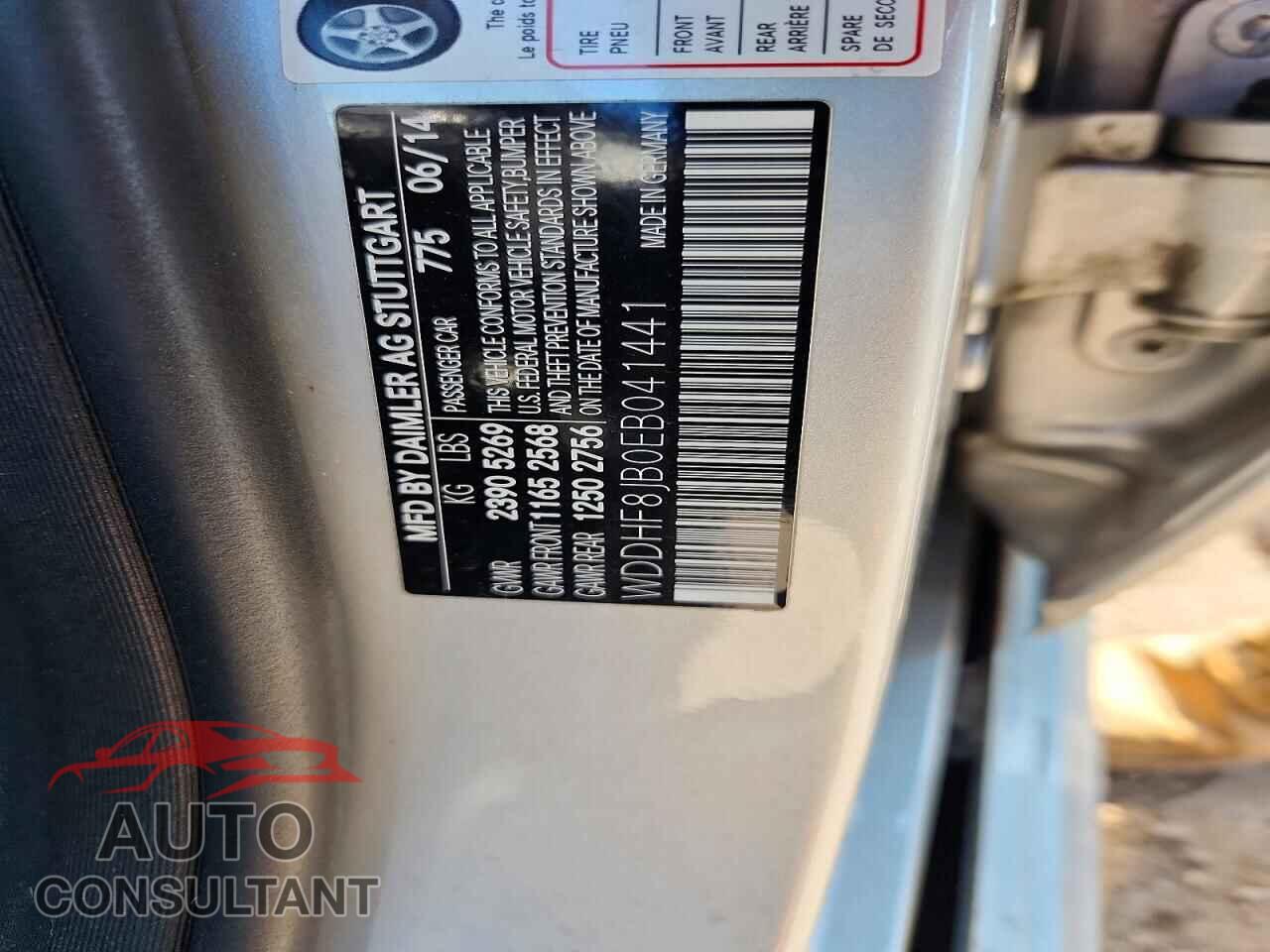 MERCEDES-BENZ E-CLASS 2014 - WDDHF8JB0EB041441