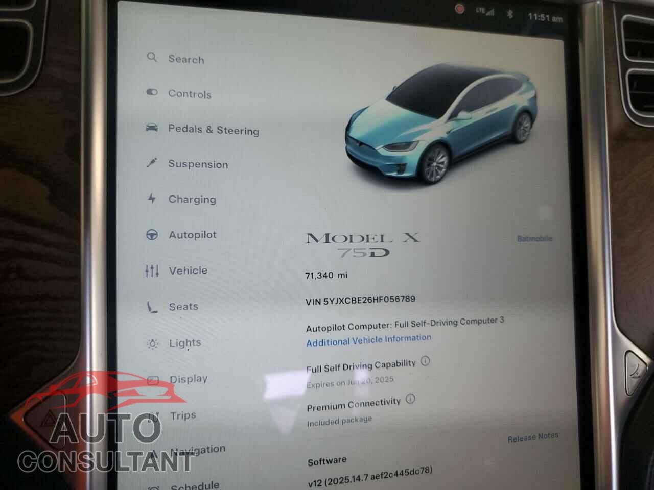 TESLA MODEL X 2017 - 5YJXCBE26HF056789