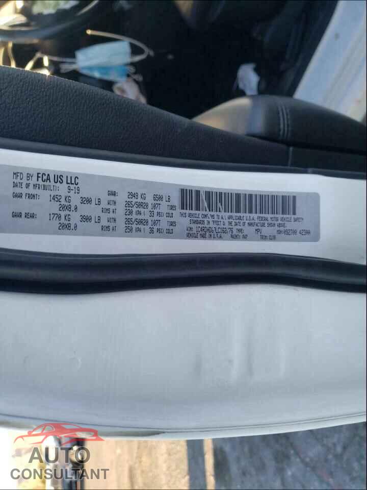 DODGE DURANGO 2020 - 1C4RDHDG3LC162676
