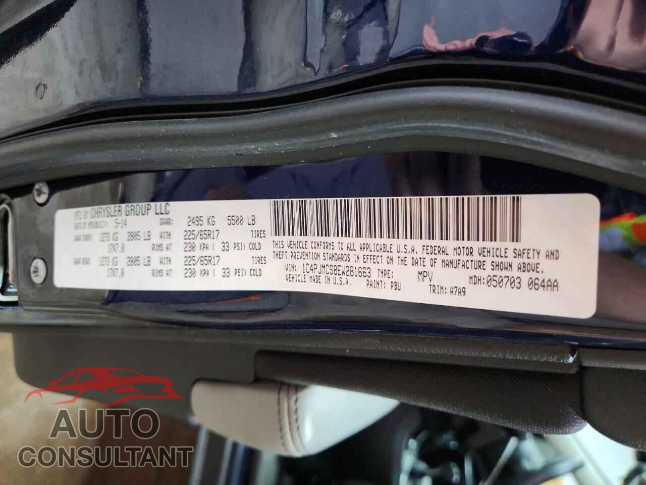 JEEP CHEROKEE 2014 - 1C4PJMCS8EW281663