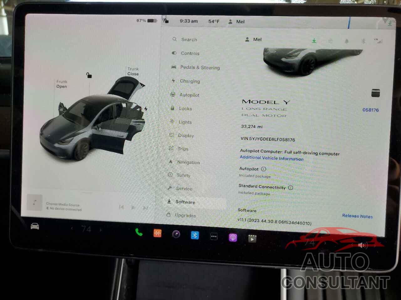 TESLA MODEL Y 2020 - 5YJYGDEE6LF058176