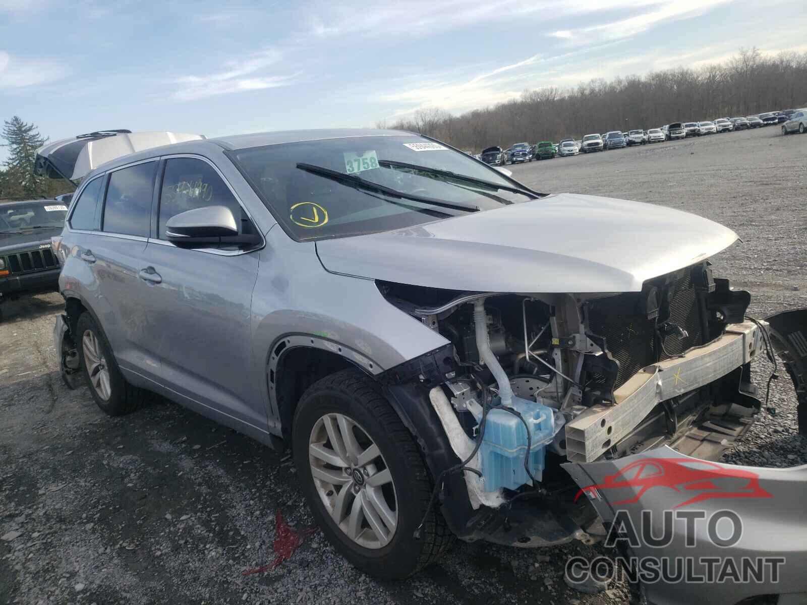 TOYOTA HIGHLANDER 2016 - 5TDZKRFH0GS159837