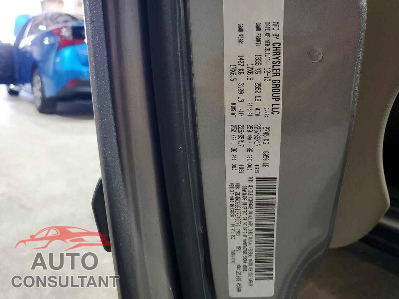 DODGE CARAVAN 2014 - 2C4RDGBG1ER249371