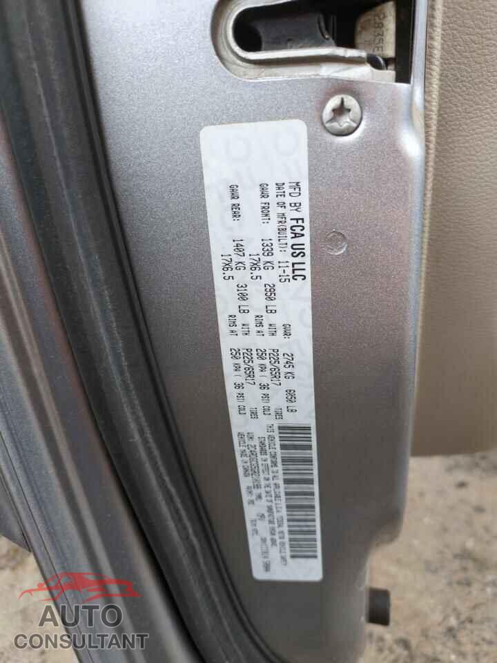 DODGE CARAVAN 2016 - 2C4RDGCG5GR210199