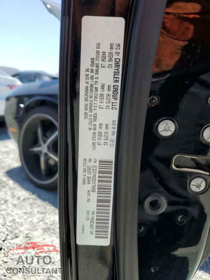 DODGE CHALLENGER 2012 - 2C3CDYAG3CH170028