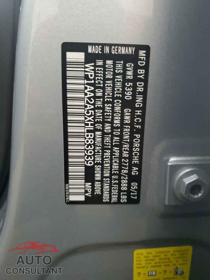 PORSCHE MACAN 2017 - WP1AA2A5XHLB83939