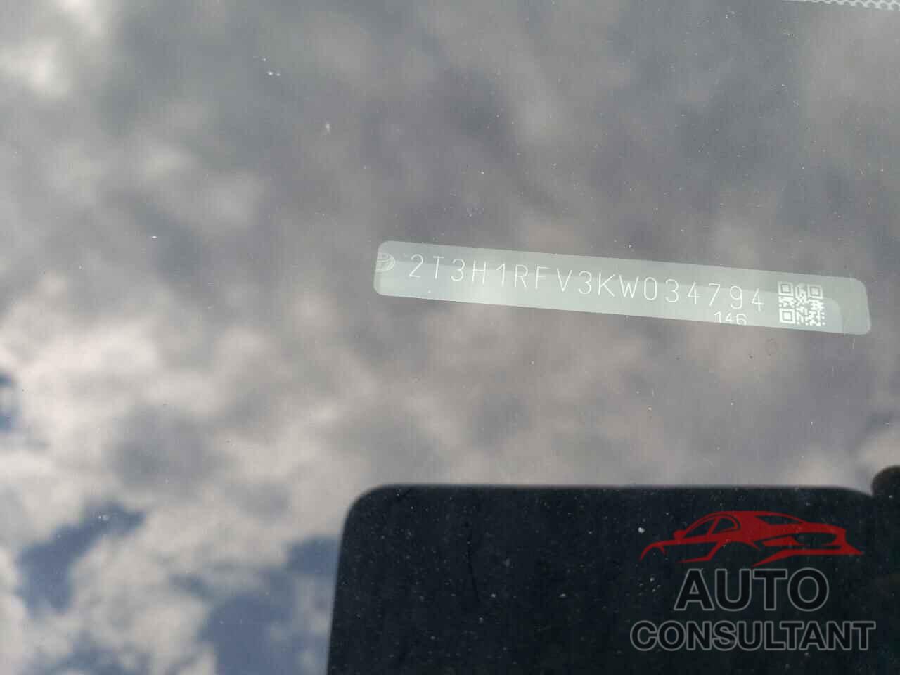 TOYOTA RAV4 2019 - 2T3H1RFV3KW034794