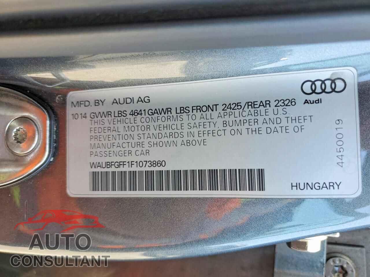 AUDI S3 2015 - WAUBFGFF1F1073860
