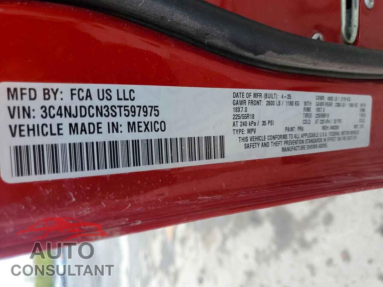 JEEP COMPASS 2025 - 3C4NJDCN3ST597975