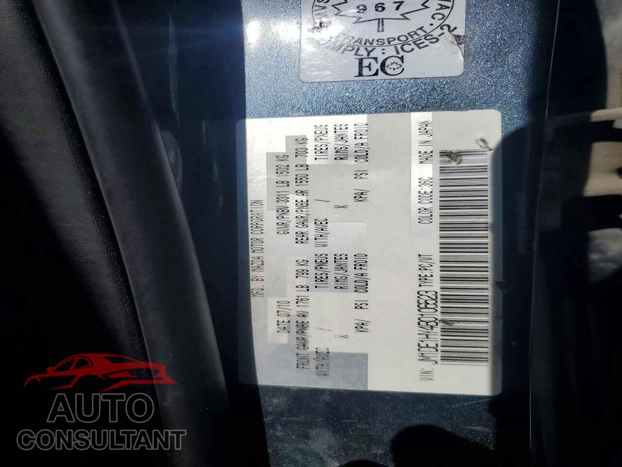 MAZDA 2 2011 - JM1DE1HY4B0106523