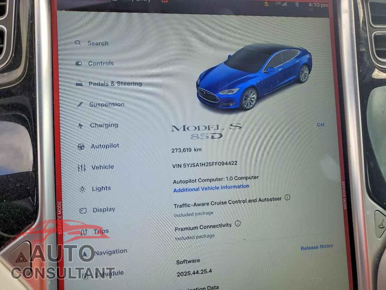 TESLA MODEL S 2015 - 5YJSA1H25FF094422